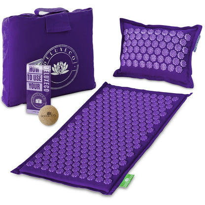 Kit Tapis Acupression et Oreiller Champ de Fleurs